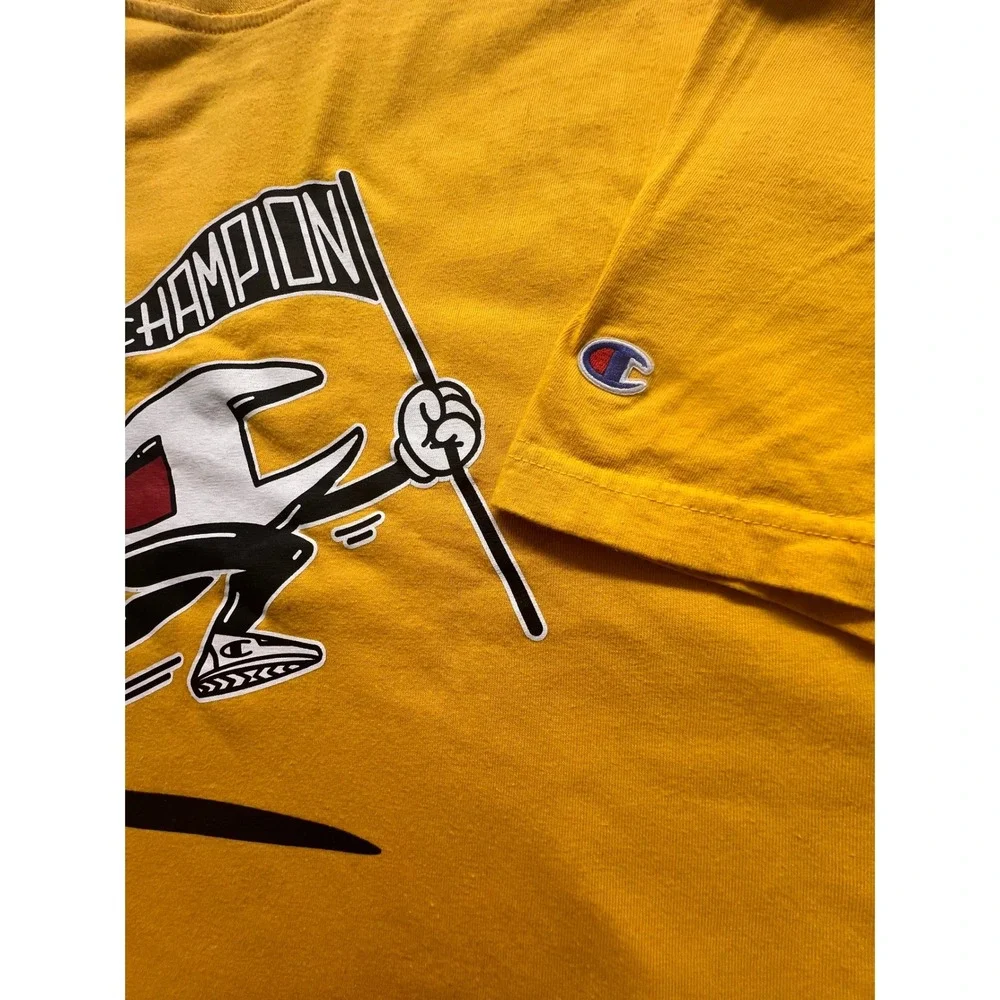 Champion Authentic Athleticwear Graphic T-Shirt Yellow Running Logo‎ 2XL - Picture 4 of 7